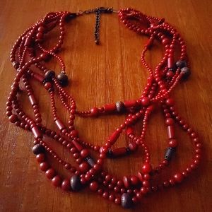 Wine-red Necklace